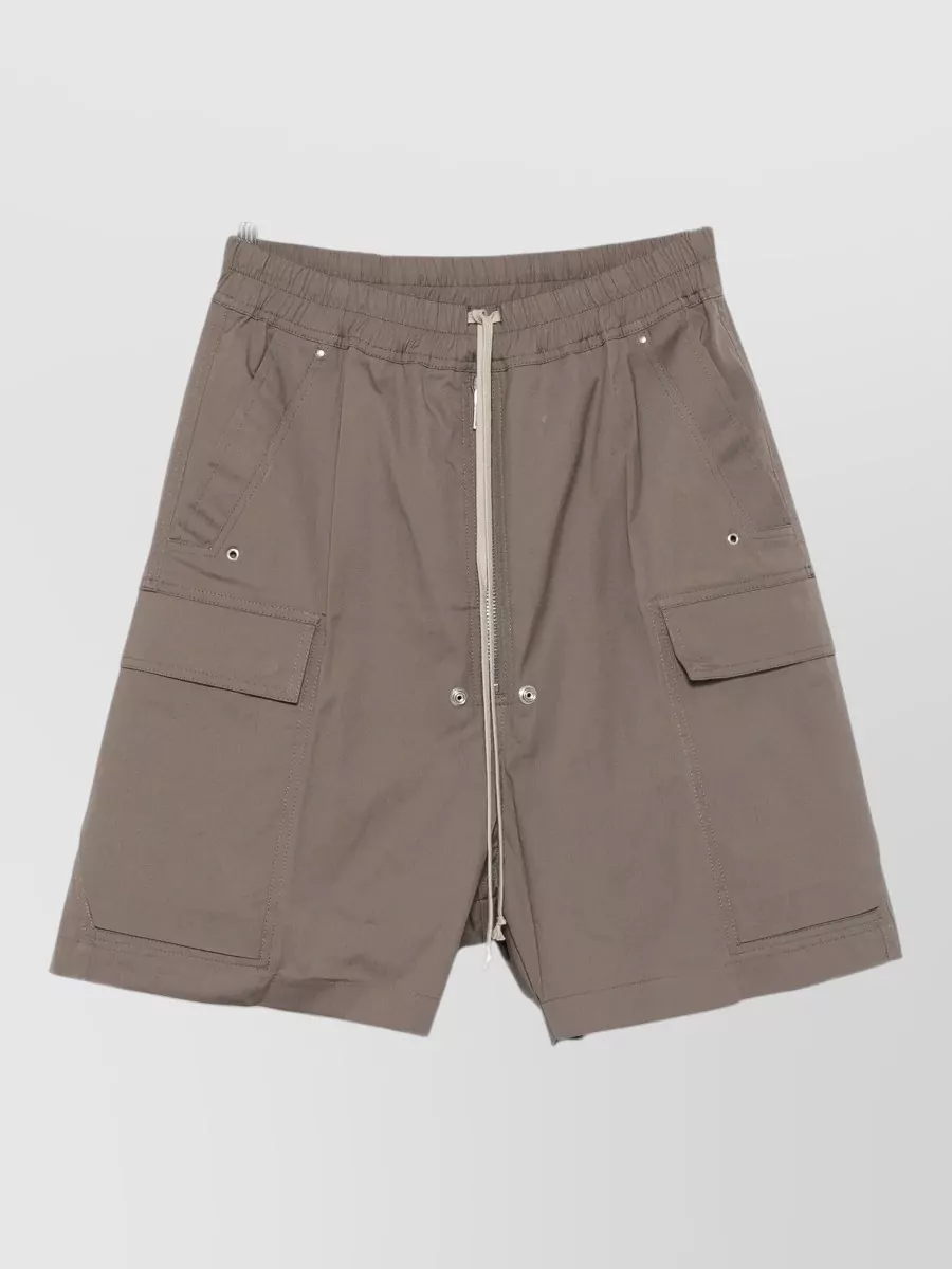 Rick Owens Cotton Drop-Crotch Wide-Leg Cargo Shorts