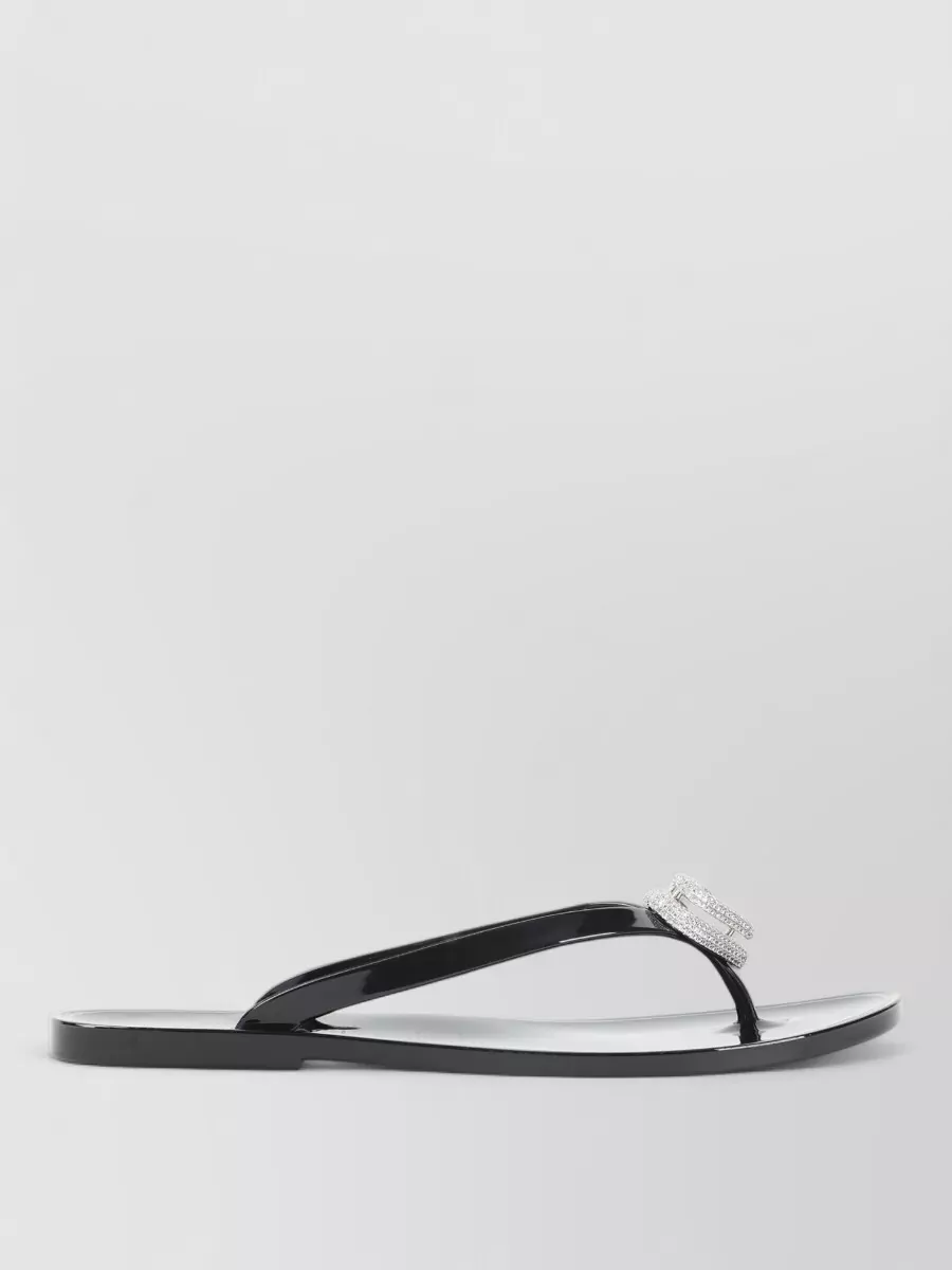 Mach & Mach Crystal-Embellished Thong Sandals