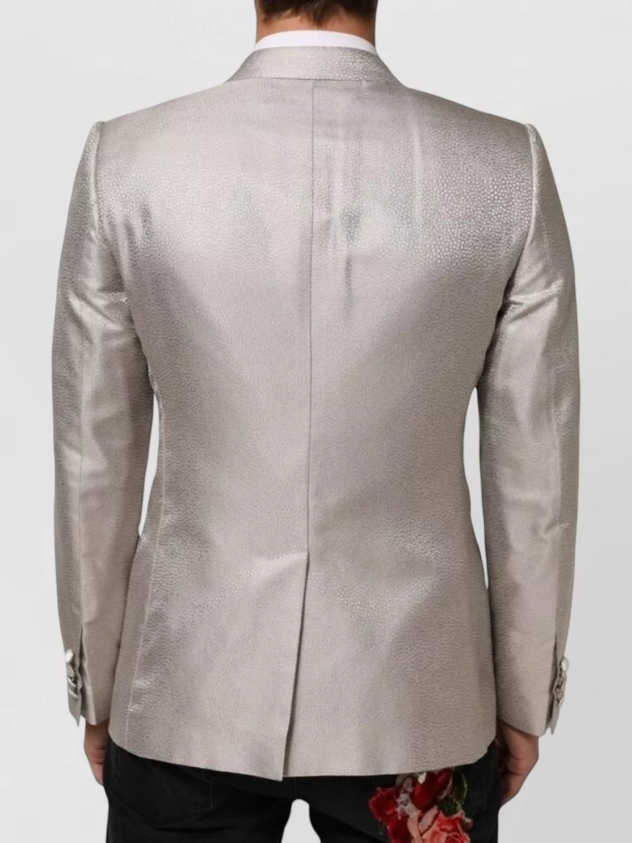 Dolce&Gabbana Silk Martini Double-Breasted Blazer