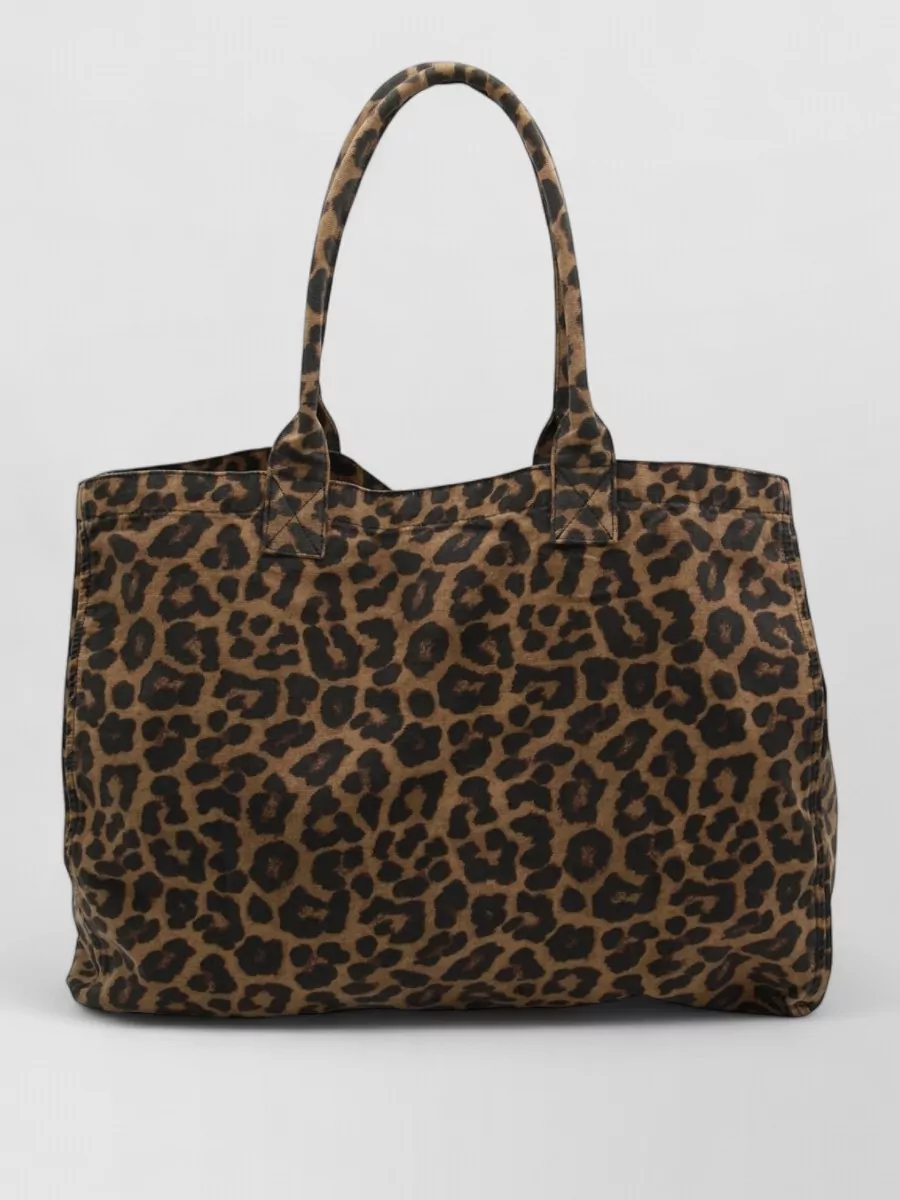 Anine Bing Leopard-Print Cotton Tote Bag