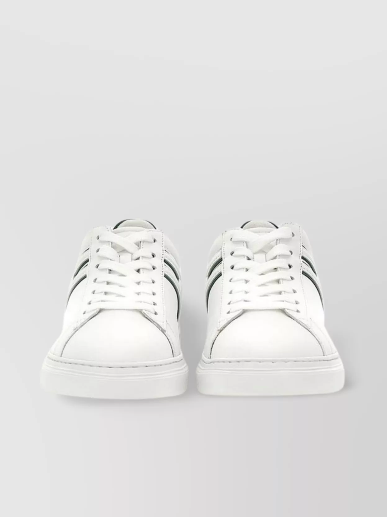 Shop Hogan Leather Sneakers With Raised Side H