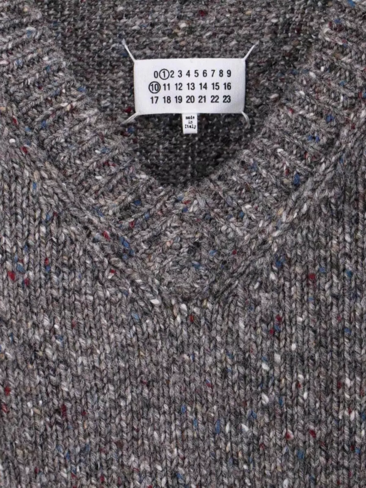 Maison Margiela Crewneck Sweater Speckled Pattern