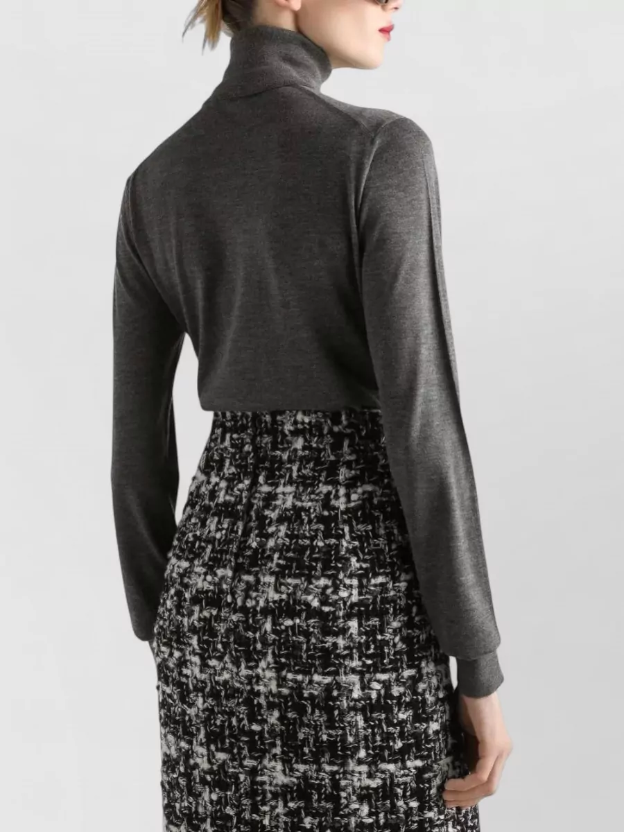 Dolce&Gabbana Turtleneck Knit Pullover Long Sleeve Style