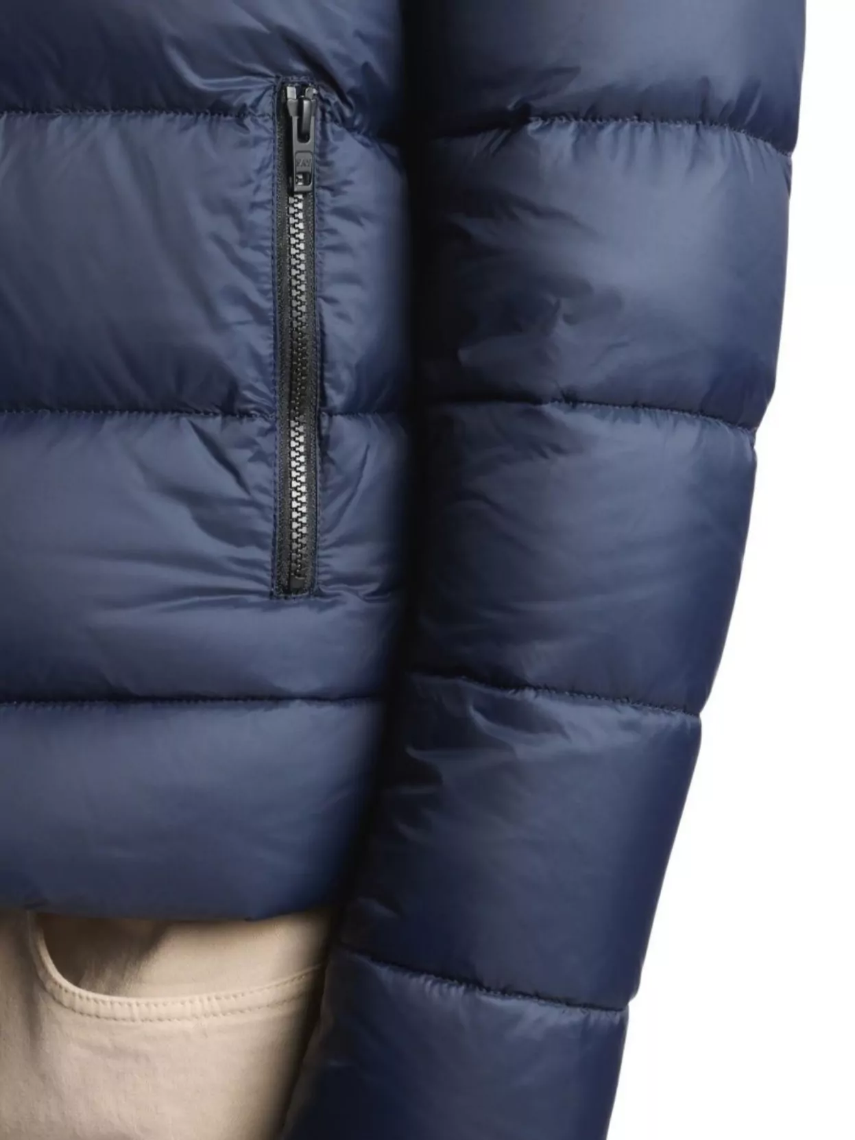 Fay Quilted Coat Featuring Hood And Pockets In Blue