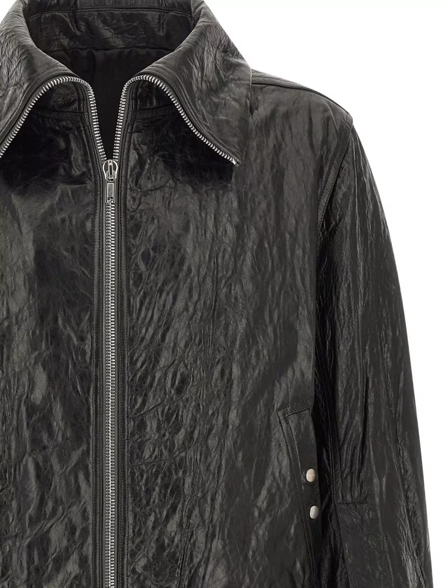 Rick Owens Lamb Leather Bomber Jacket