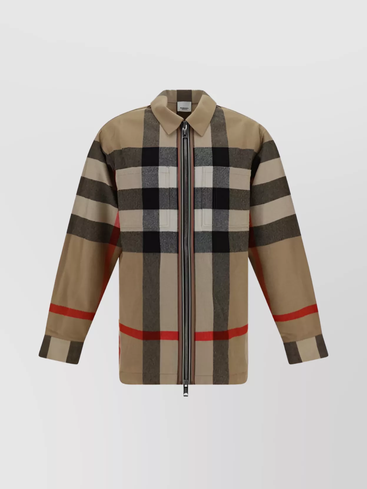 Shop Burberry Archive Check Pattern Casual Jacket