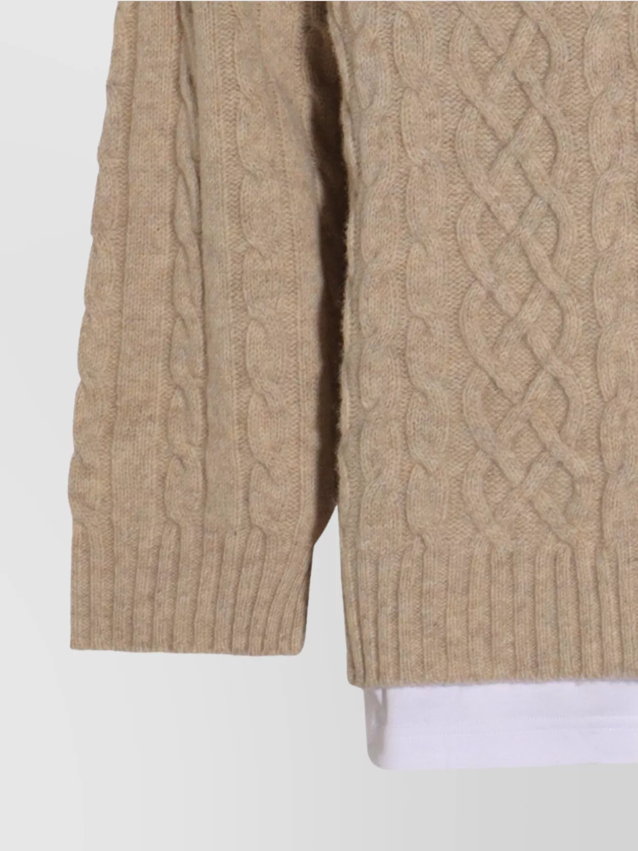 Moschino Cable Knit Crewneck Sweater