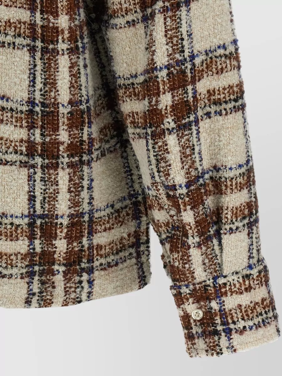Séfr Ojai Long Sleeve Plaid Textured Shirt