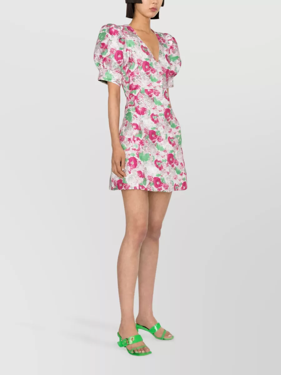 Ganni Metallic Jacquard Mini Dress
