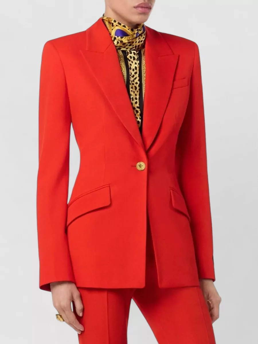 Versace Tailored Stretch Virgin Wool Blazer