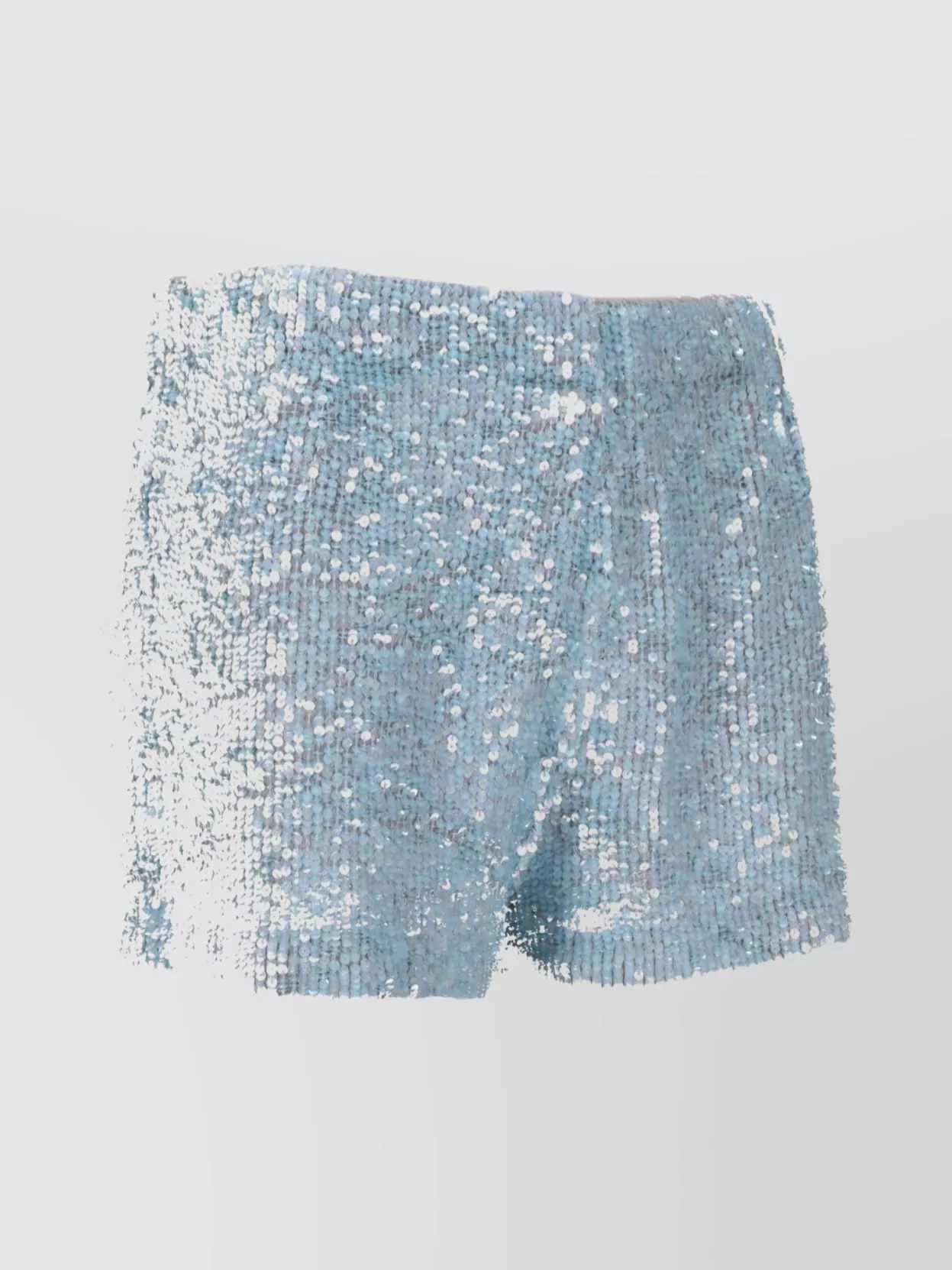 Parosh High-Shine Sequin Embellished Elastic Shorts