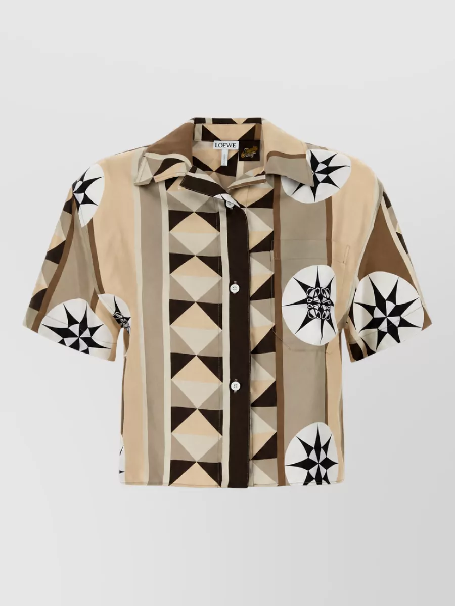 Loewe Paula's Ibiza silk printed satin shirt