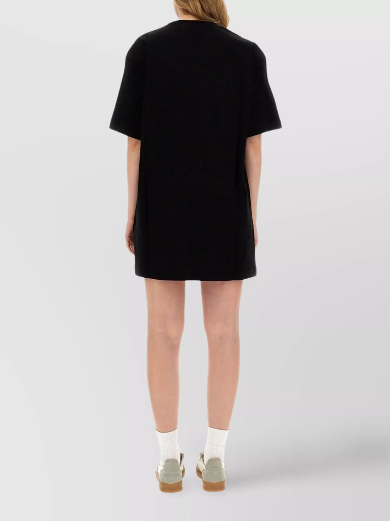 Msgm Mini Crew Neck Dress With Short Sleeves