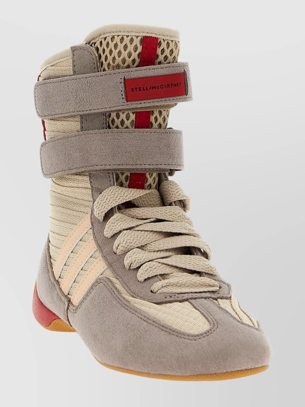 Stella Mccartney Rasant 2.0 Vegan And Mesh-trimmed Canvas High-top Sneakers In Pink