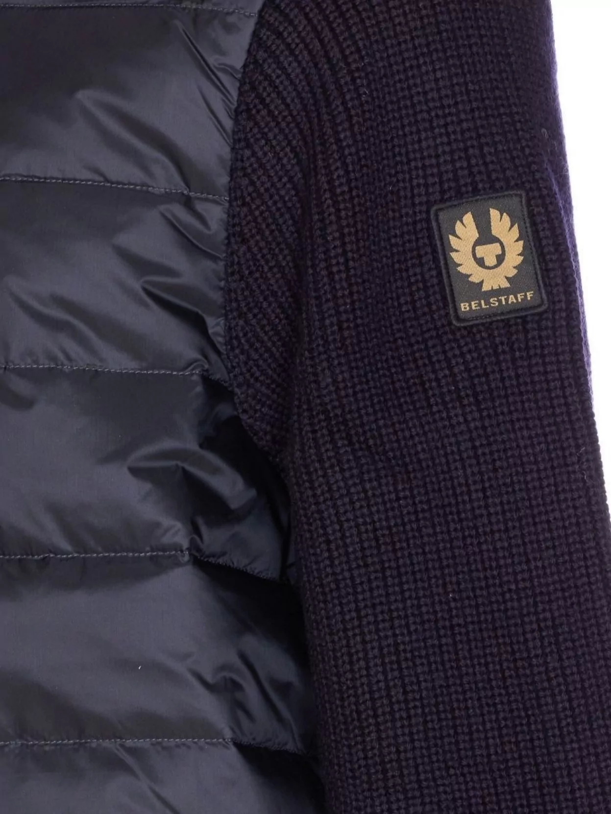 Belstaff High Neck Cardigan Quilted Front