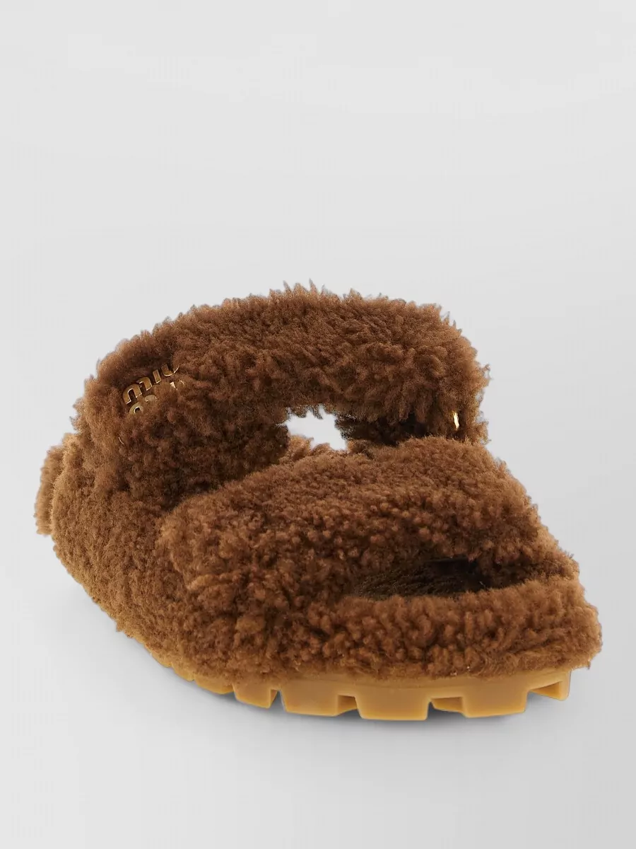 Miu Miu Shearling Slides