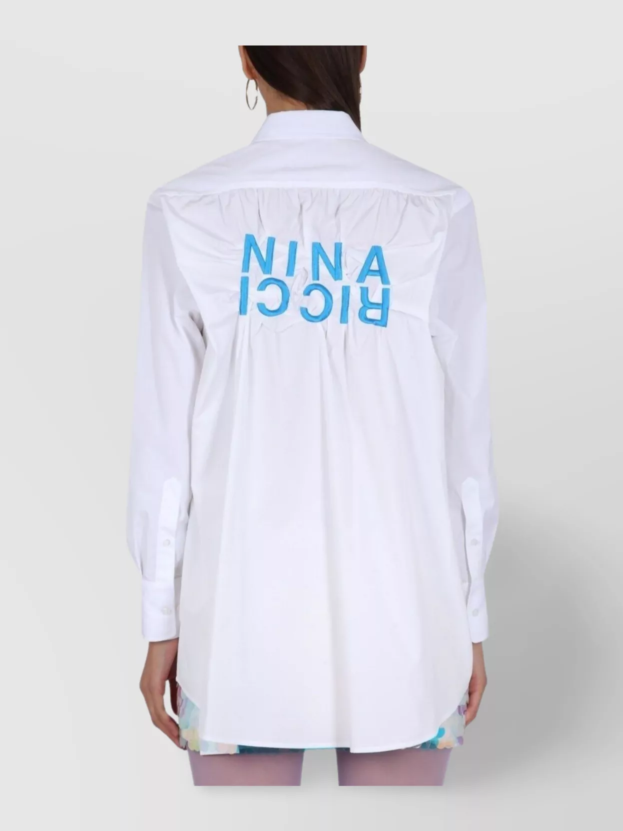 Nina Ricci Relaxed Fit White Button Closure Shirt