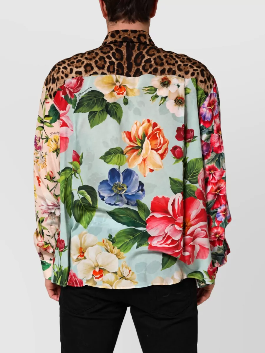 Dolce&Gabbana Silk Floral Animal Print Shirt