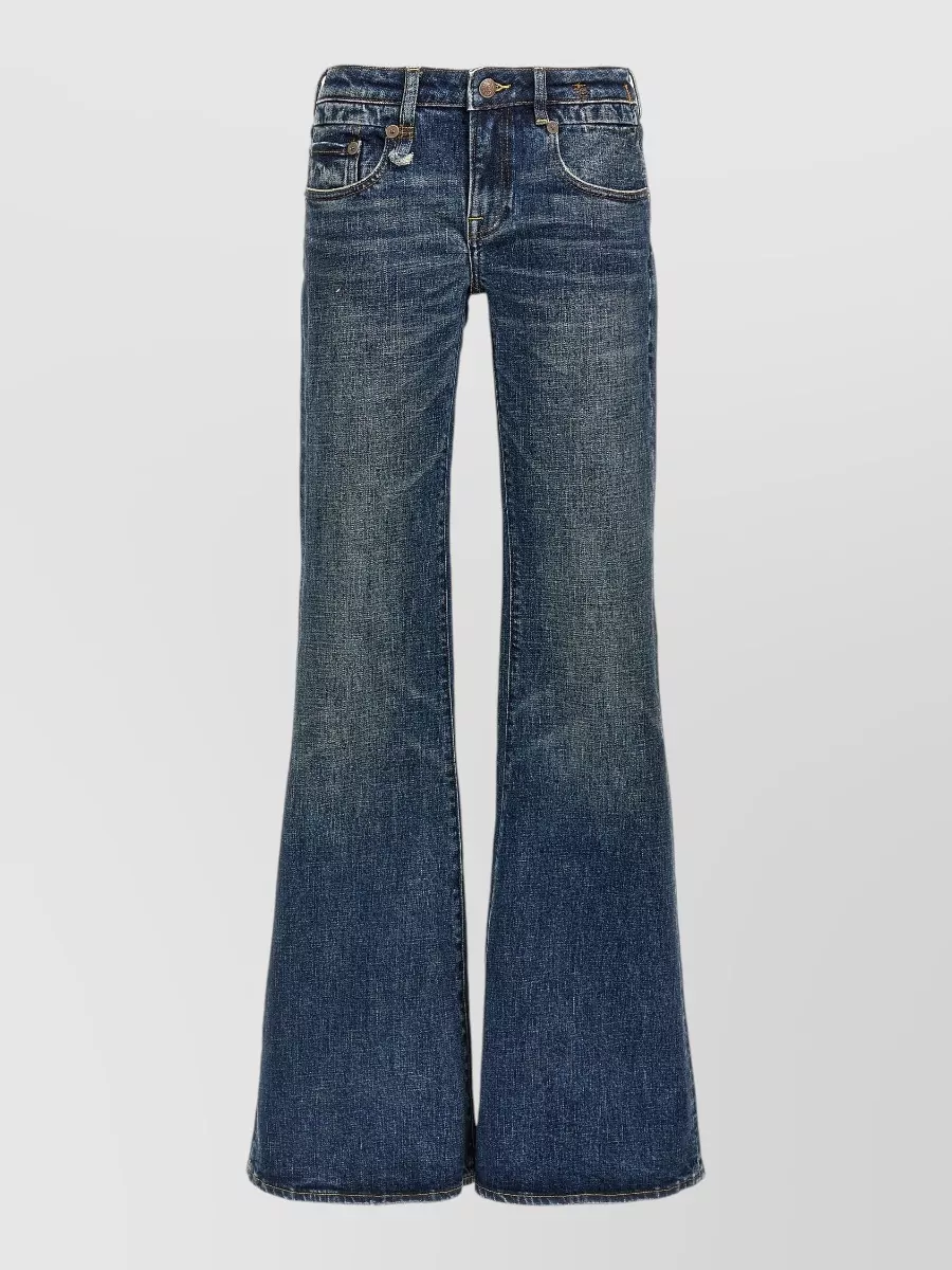 R13 denim low-rise flared jeans
