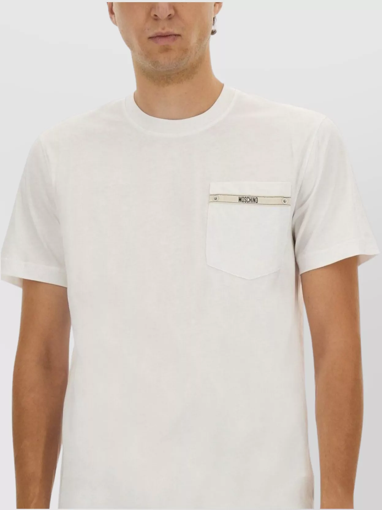 Moschino Pocket Crew Neck Short Sleeve T-Shirt