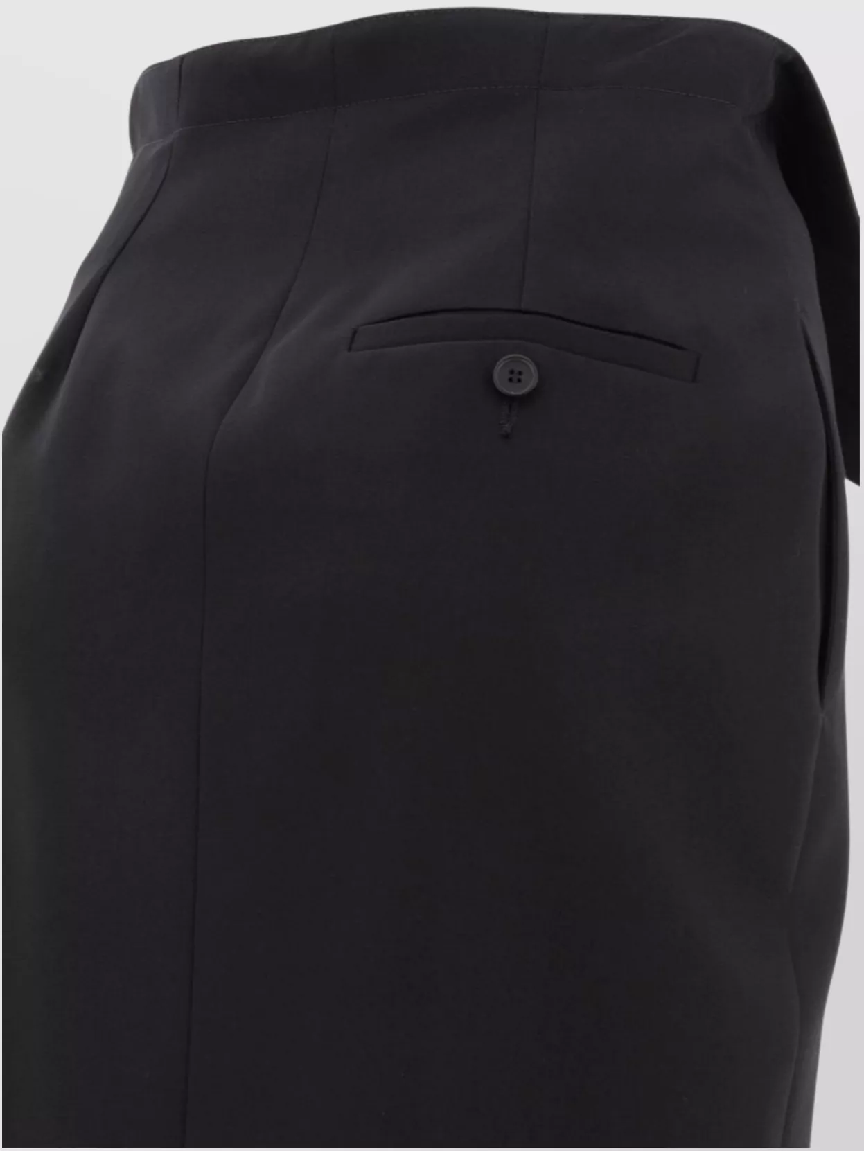 Alexander Mcqueen Slit Back Pocket Button High Waist