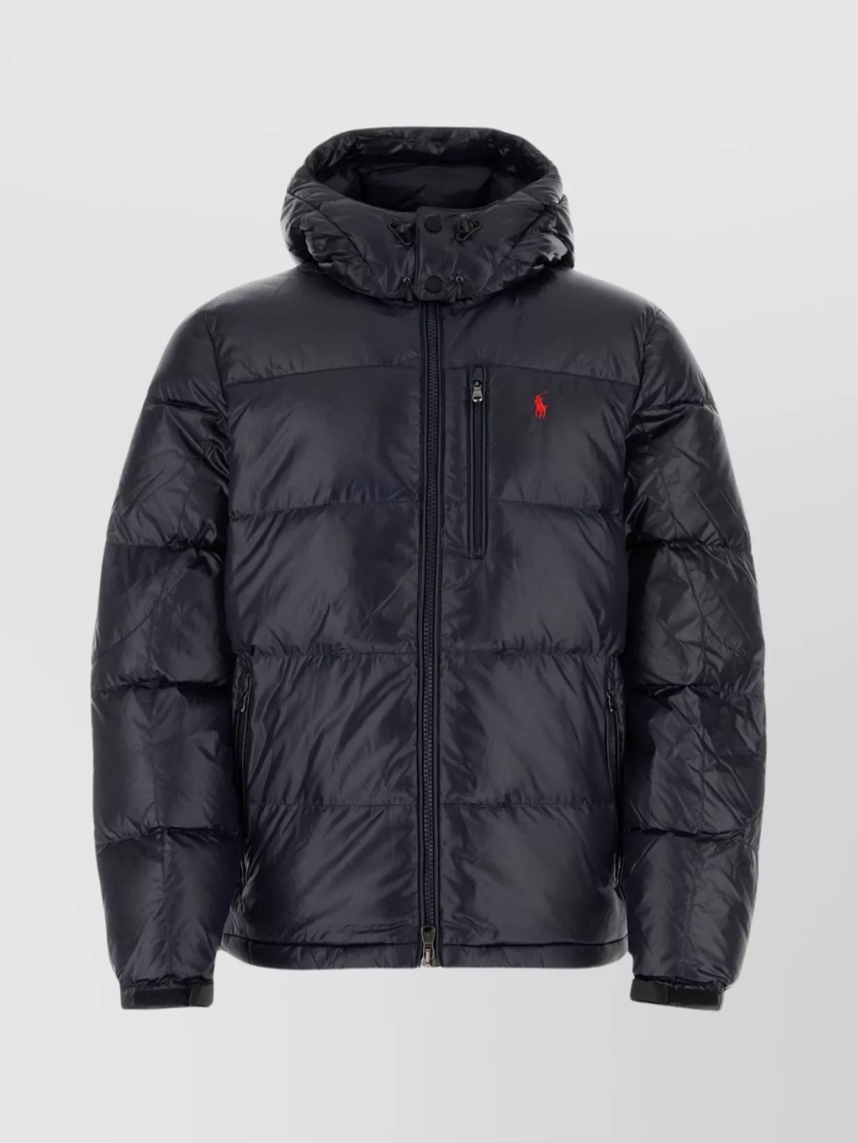 Shop Polo Ralph Lauren Nightfall Puffer Hooded Jacket In Grey