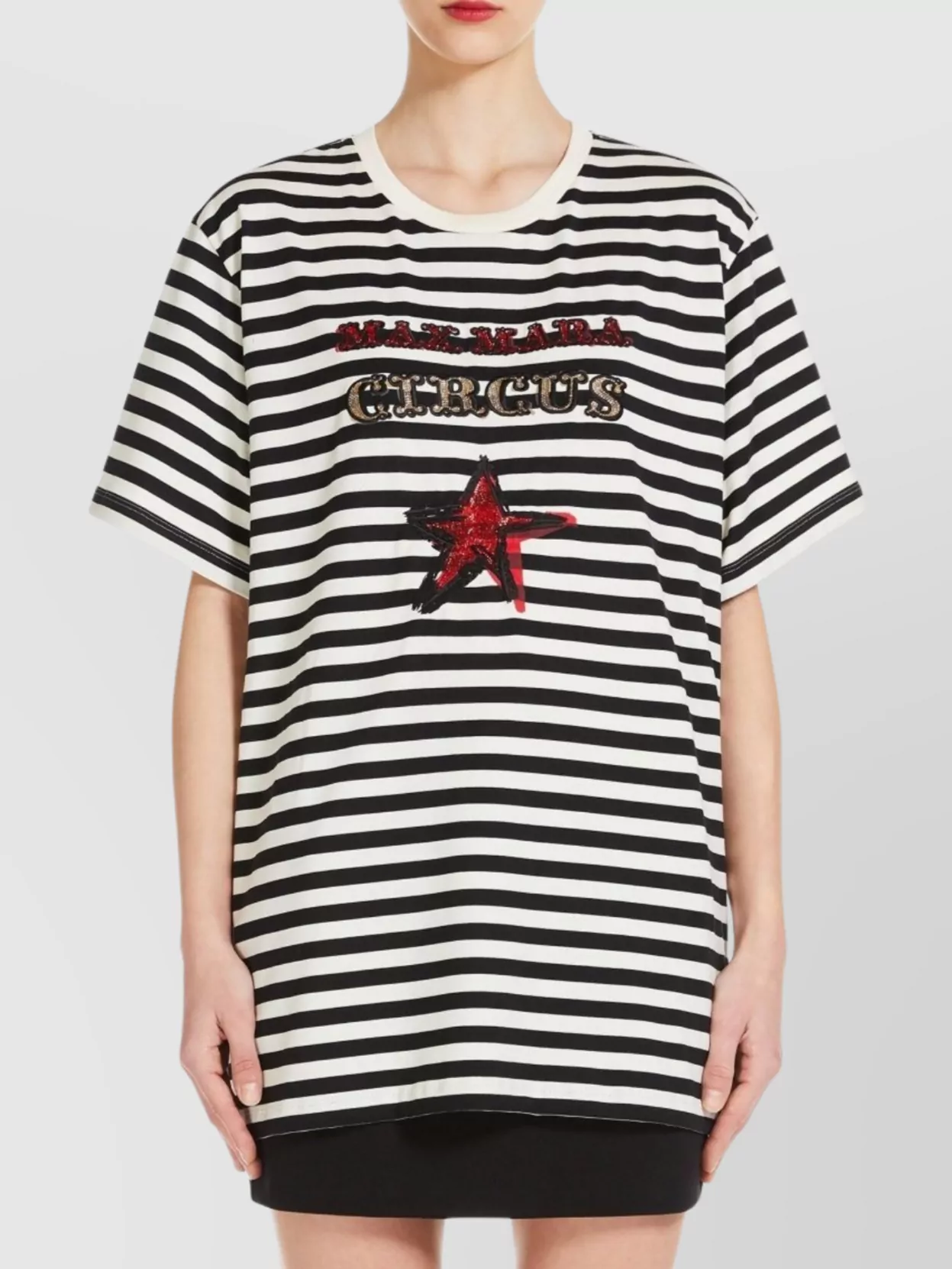Max Mara Striped Oversized Cotton T-Shirt