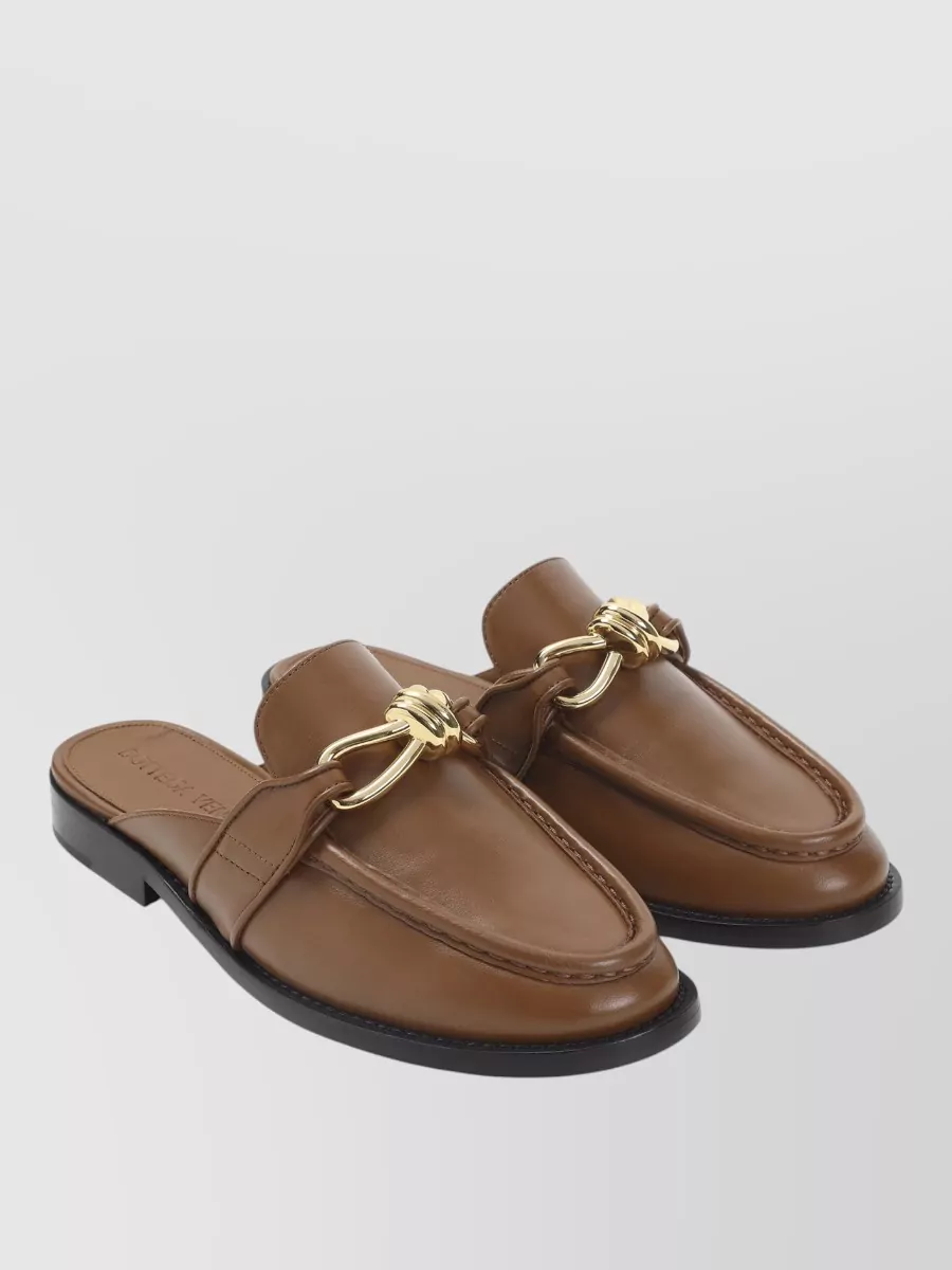 Bottega Veneta Leather Backless Loafers