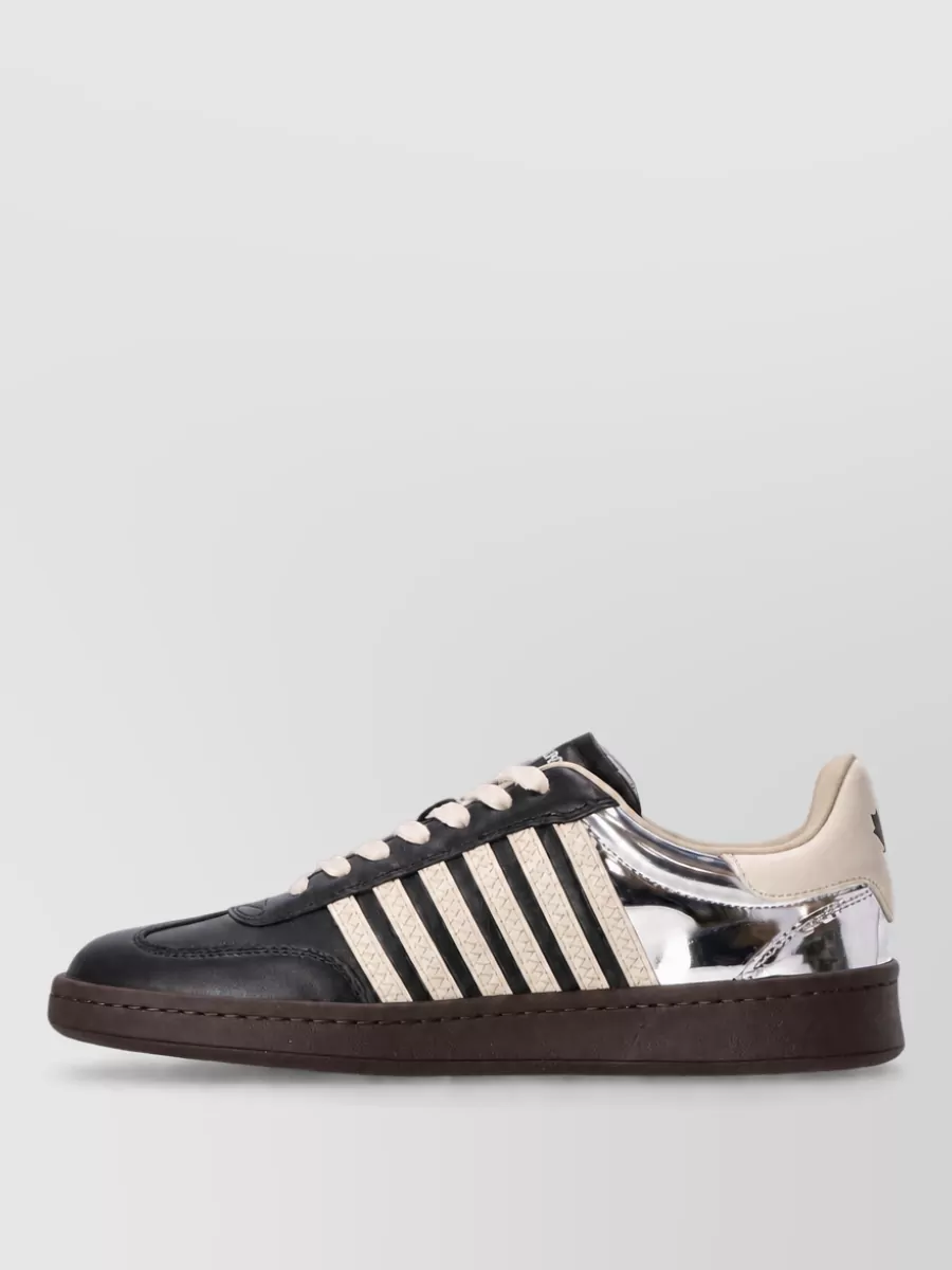 Dsquared2 leather lace-up sneakers