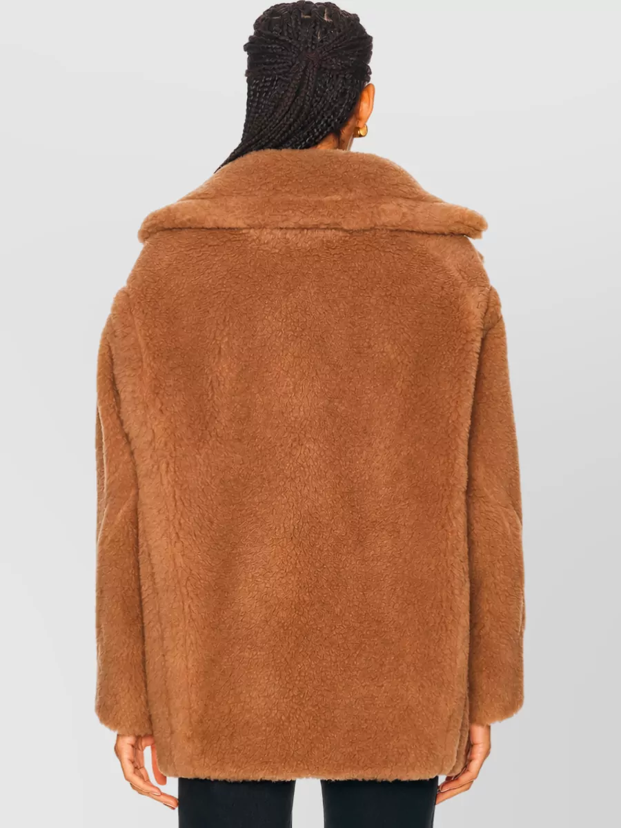 Max Mara Camel Hair Wool-Effect Double-Breasted Fitted Jacket