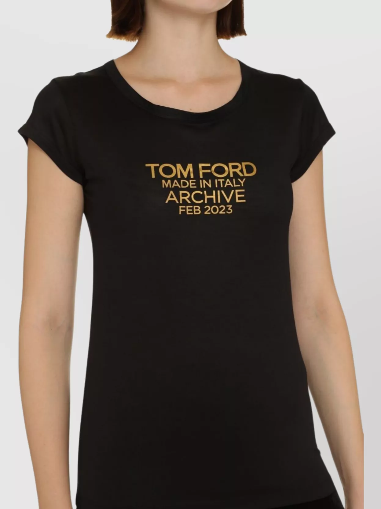 Tom Ford Silk Crew Neck Slim Fit T-shirt Graphic Print