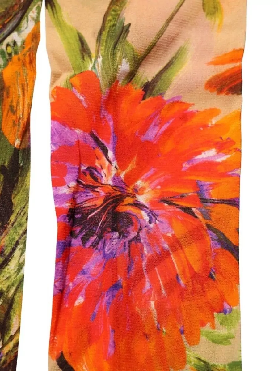 Dolce&Gabbana Floral Print Sheer Tights