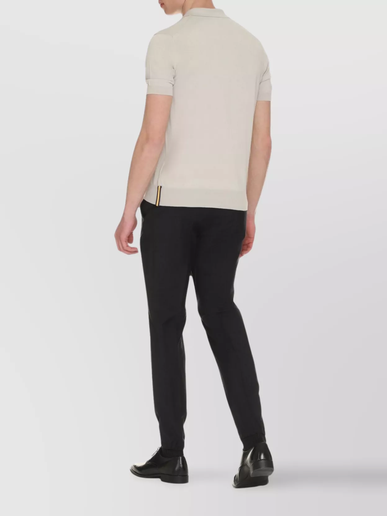 K-way Knitted Cotton Polo With Ribbed Accents
