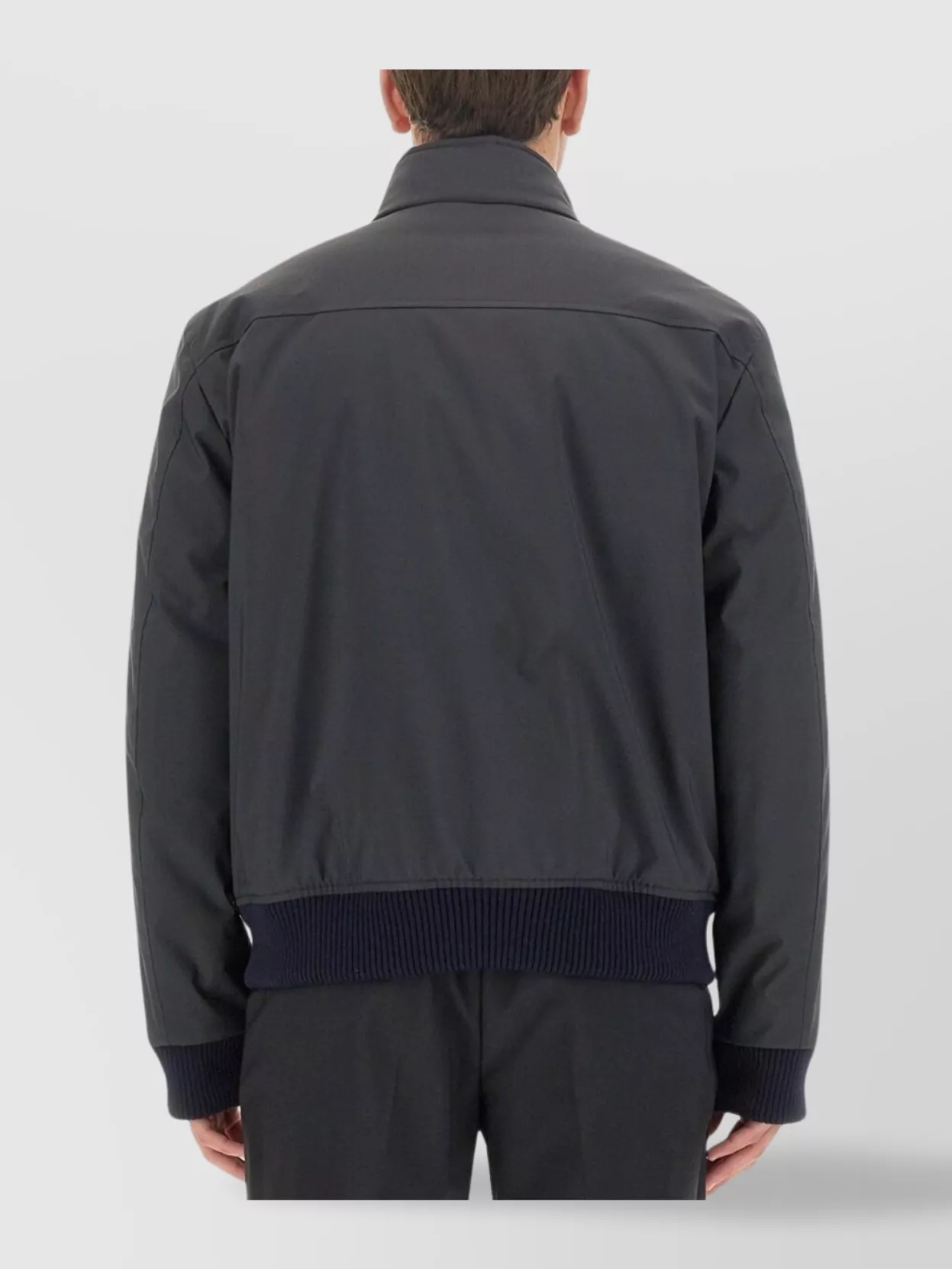 Fay Oversize Bomber Jacket Ribbed Finish