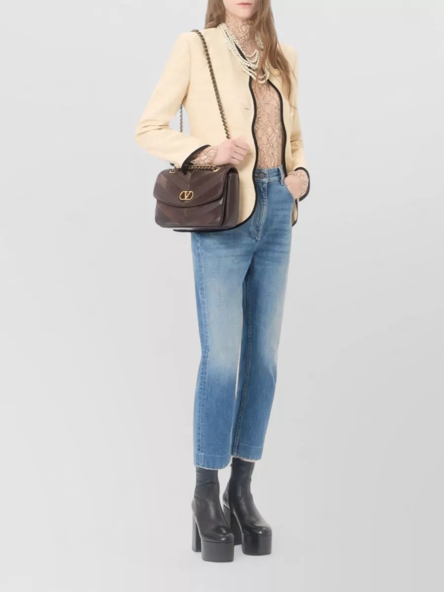 Valentino Suede Leather Shoulder Bag