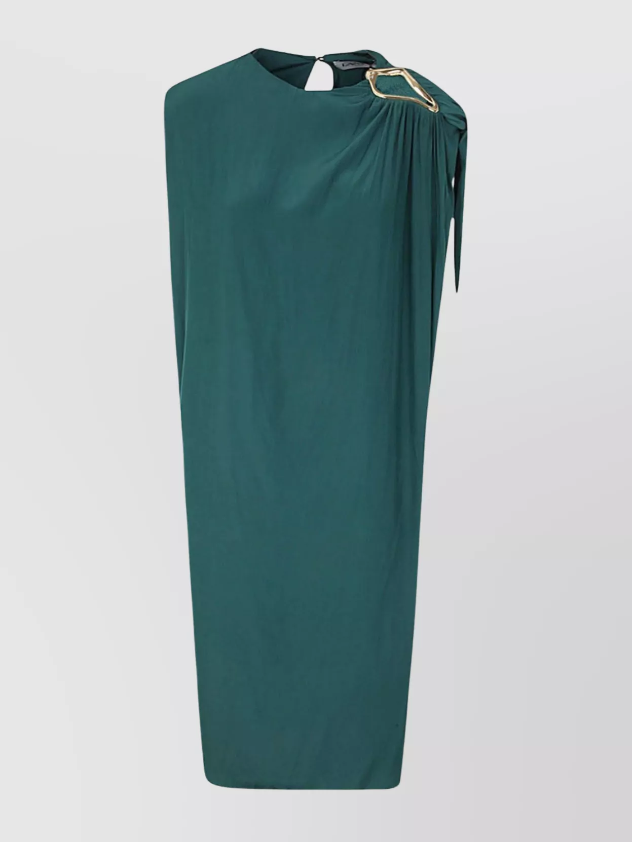 Lanvin Draped Knee Dress Sleeveless Midi