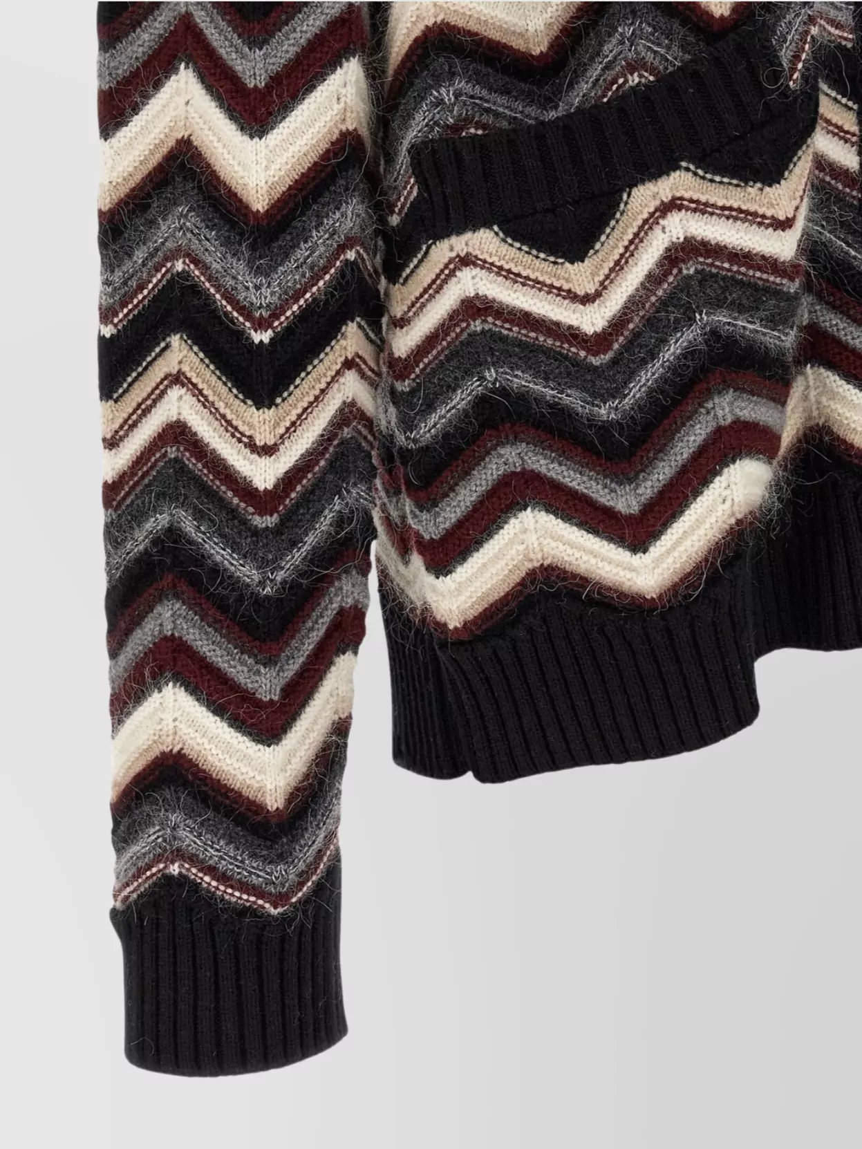 Missoni Chevron Pattern Cardigan Featuring Front Pockets