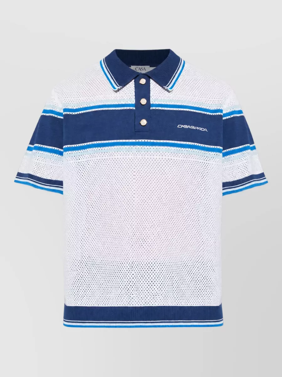 Casablanca striped polo shirt