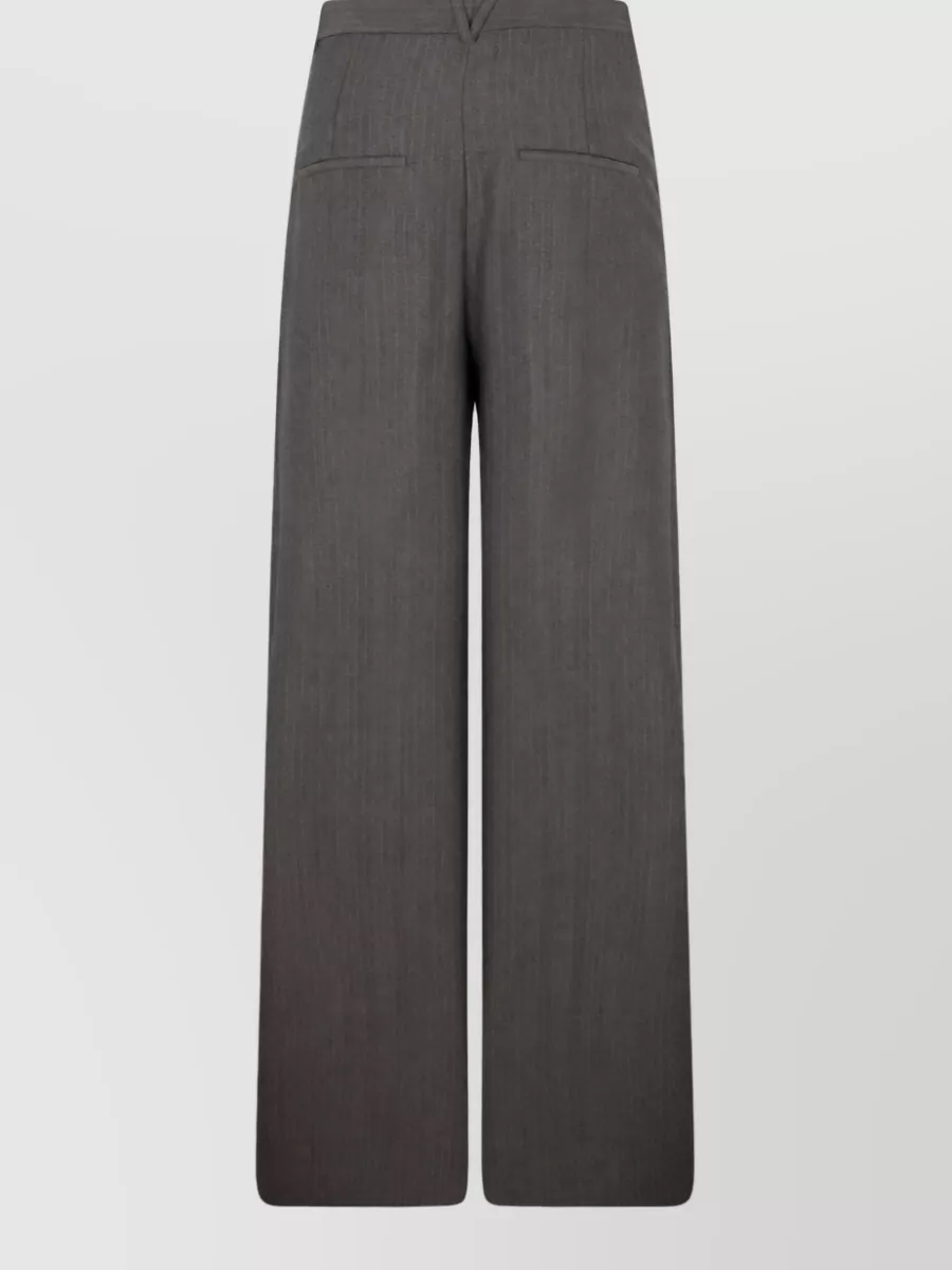 Bottega Veneta Checked High-Rise Pleated Suit Trousers