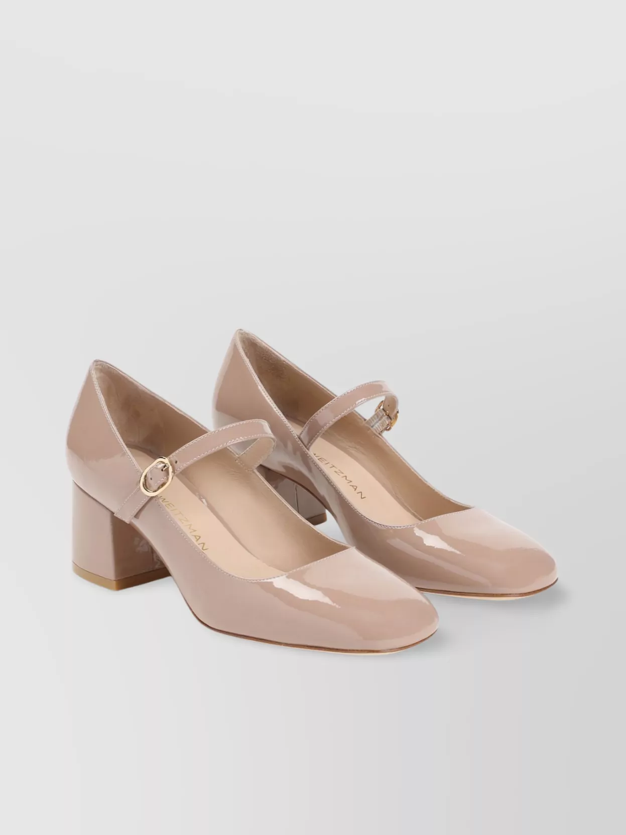 Stuart Weitzman Mary Jane Style Block Heel Pumps