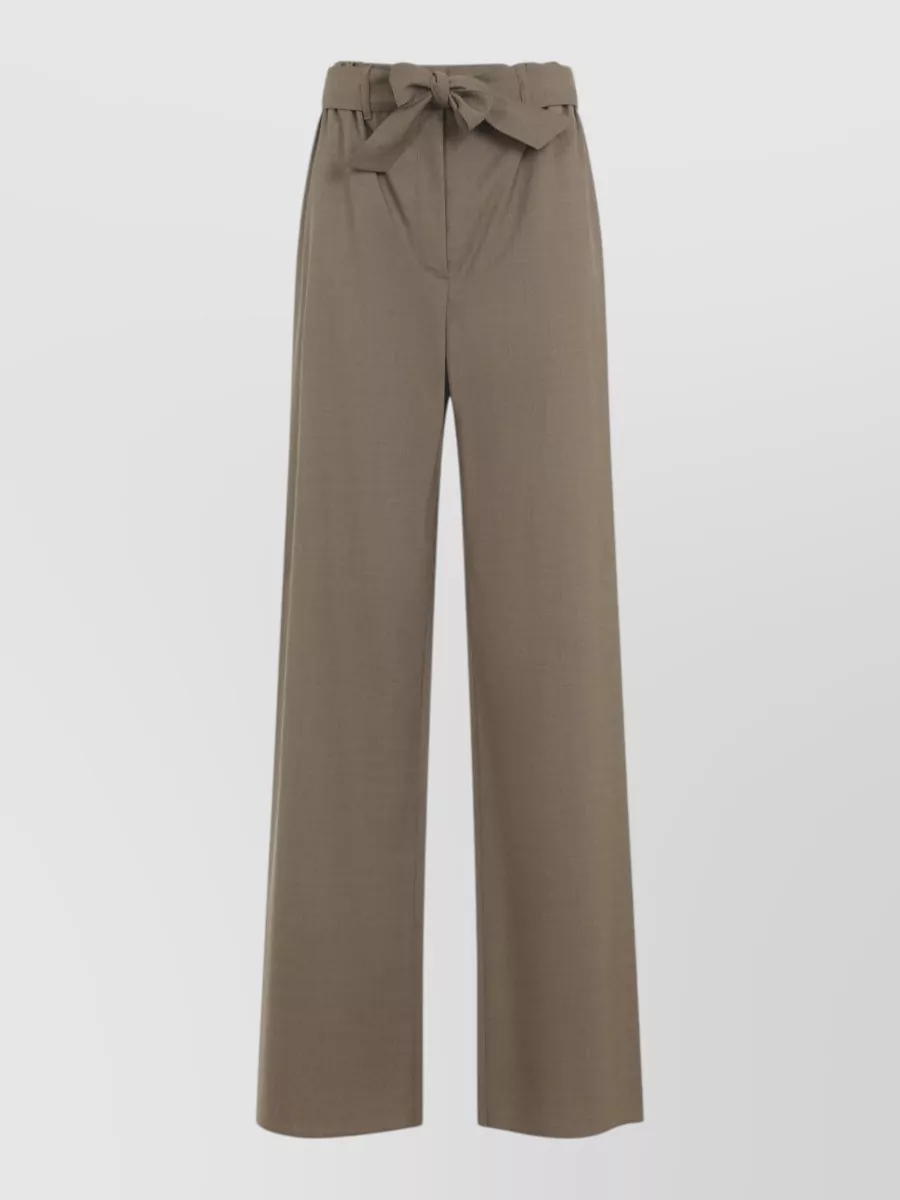 Max Mara Virgin Wool High-Rise Wide-Leg Trousers