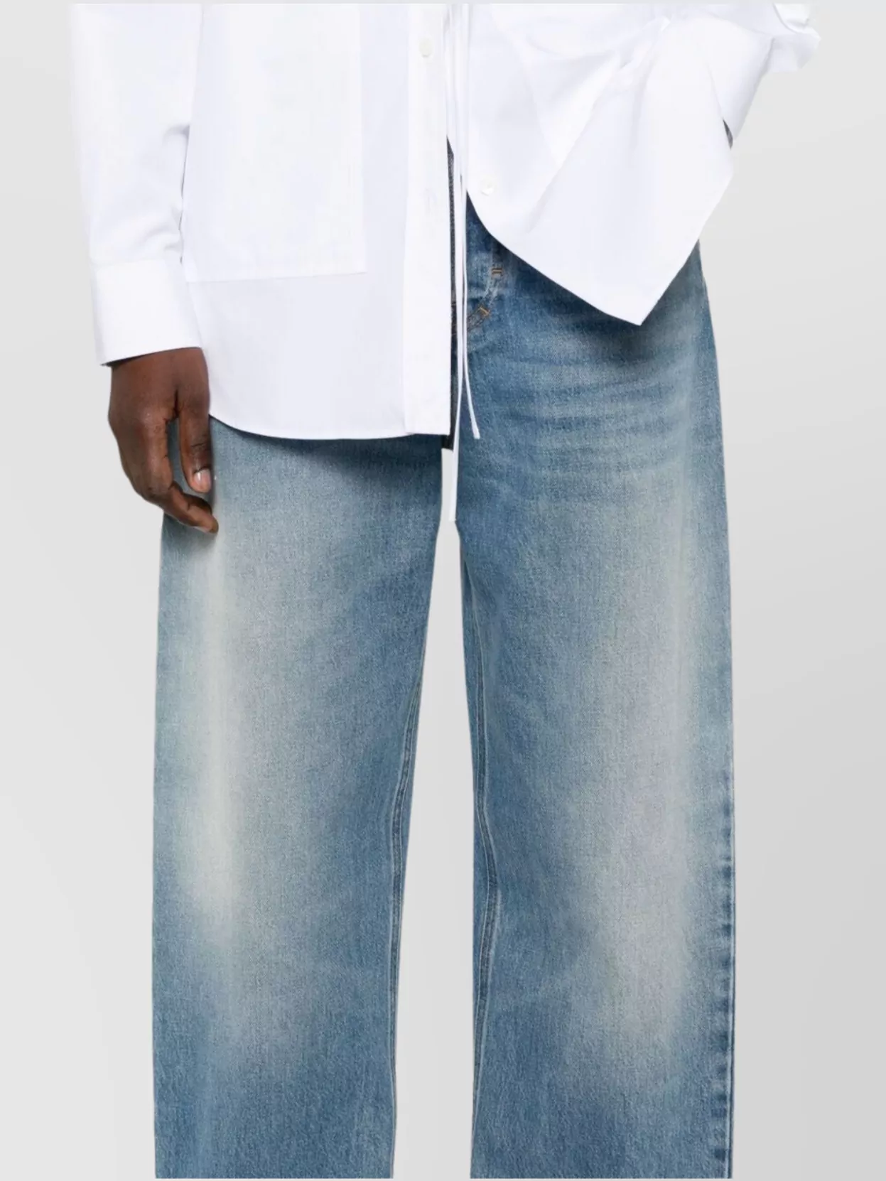 Gucci Wide Leg Boyfriend Denim Cotton Jeans