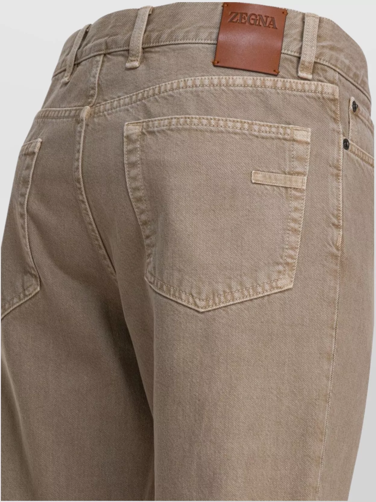 Zegna Five-Pocket Denim Trousers Featuring Belt Loops