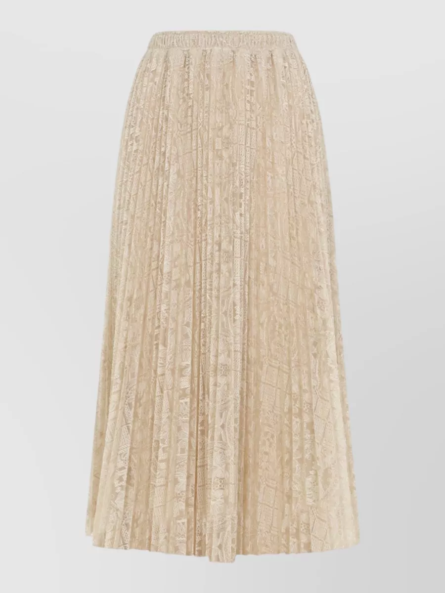 Ermanno Scervino lace midi pleated skirt