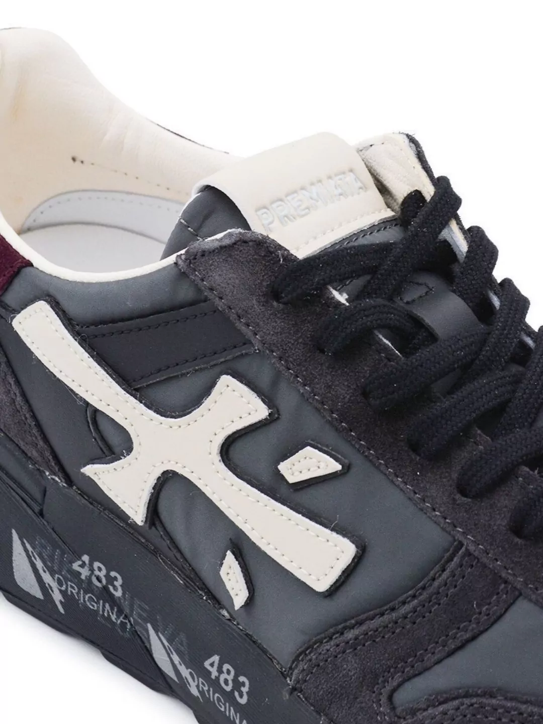 Premiata Casual Low Top Sneakers With Suede Accents