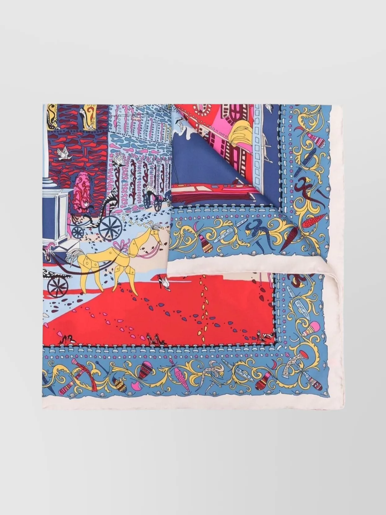 Ferragamo Spini Feroni Print Silk Scarf