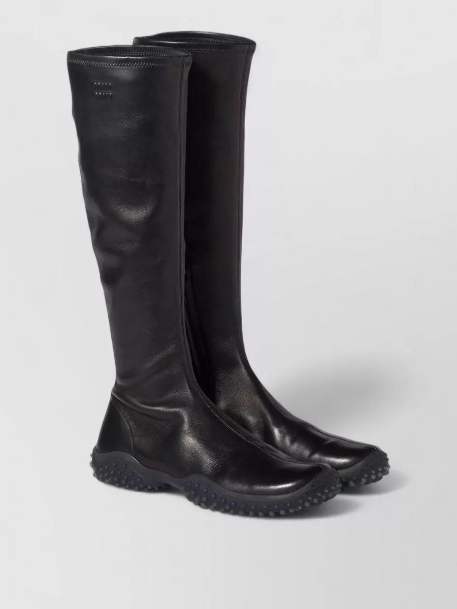 Miu Miu lambskin knee-high boots