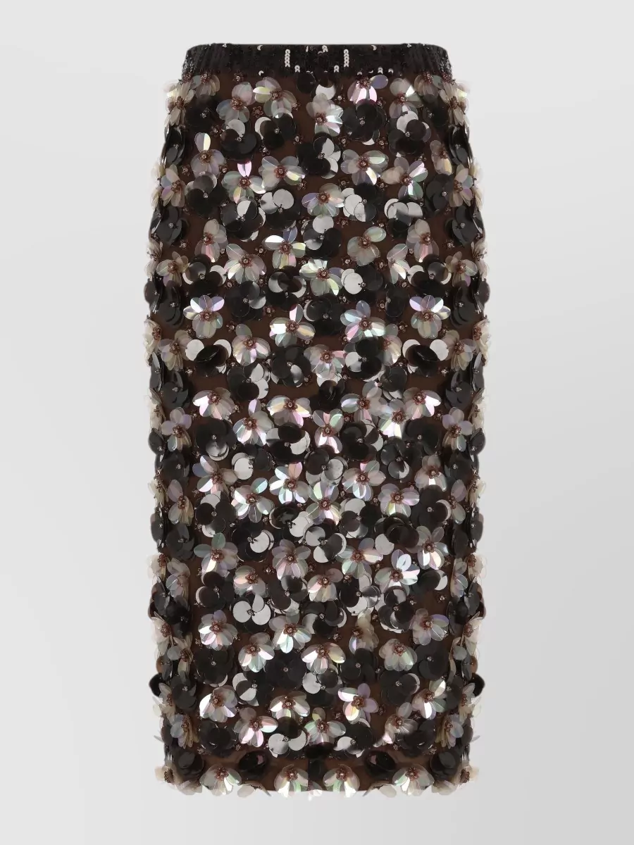 Parosh Sequined Midi Skirt