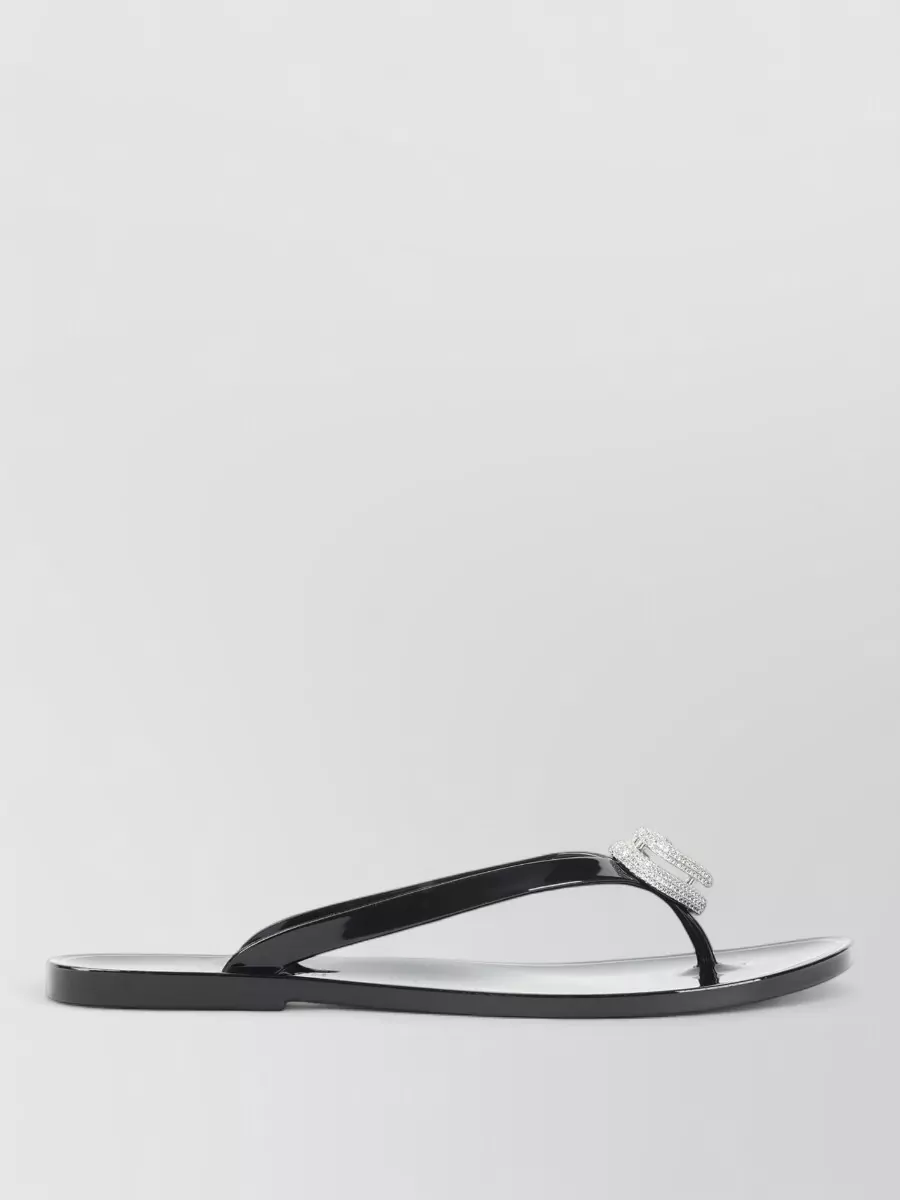 Mach & Mach Crystal-Embellished Thong Sandals