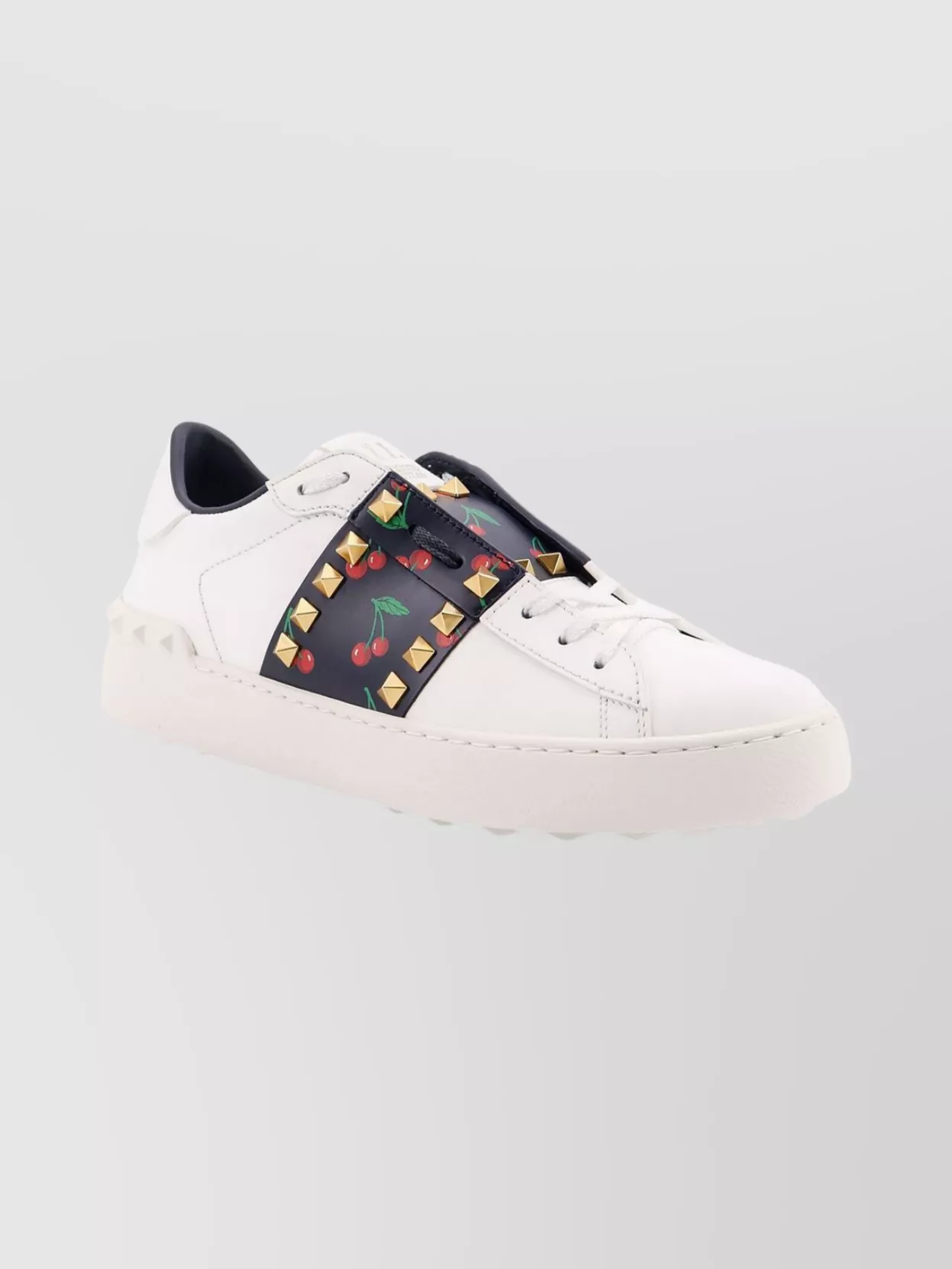 Valentino Garavani Low-Top Leather Sneakers Featuring Studs Detail